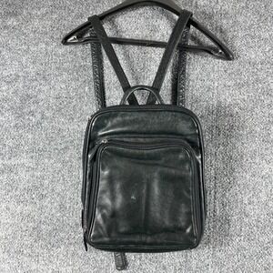 VTG Osgoode Marley Backpack Womens Small Black Leather Multi Pocket Organizer